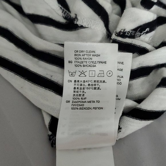 H&M Basic Asymmetrical Striped Rounded Tank- XS - Picture 5 of 5